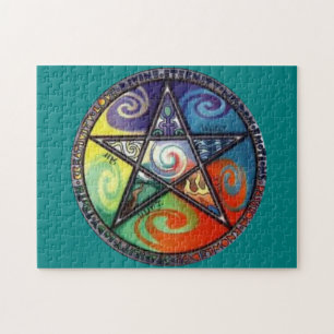 Wiccan Pentagram Legpuzzel
