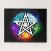 Wiccan pentagram legpuzzel (Horizontaal)
