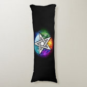 Wiccan pentagram lichaamskussen (Voorkant Verticaal)