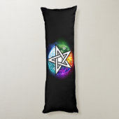 Wiccan pentagram lichaamskussen (Achterkant (Verticaal))