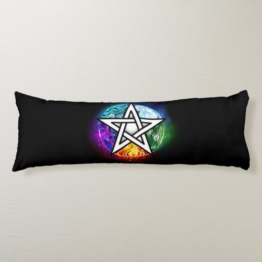 Wiccan pentagram lichaamskussen (Voorkant)