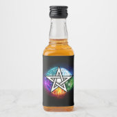 Wiccan pentagram likeurfles etiket (Voorkant)