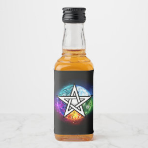 Wiccan pentagram likeurfles etiket