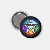 Wiccan pentagram magneet (Voorkant / Achterkant)