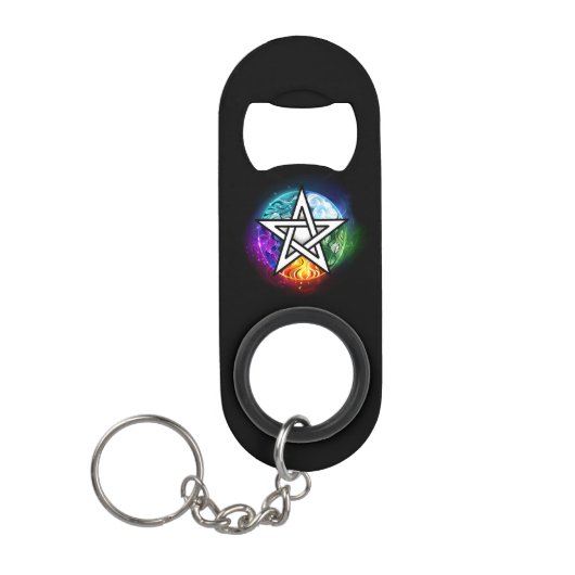 Wiccan pentagram mini flessenopener (Voorkant)