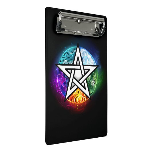 Wiccan pentagram mini klembord (Schuin)