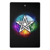 Wiccan pentagram mini klembord (Achterkant)