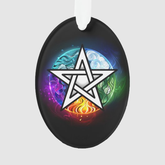 Wiccan pentagram ornament (achterkant)