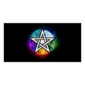 Wiccan pentagram perfect poster (Voorkant)