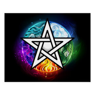 Wiccan pentagram perfect poster