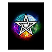 Wiccan pentagram perfect poster (Voorkant)