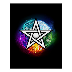 Wiccan pentagram perfect poster