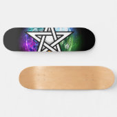 Wiccan pentagram persoonlijk skateboard (Horizontaal)
