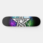 Wiccan pentagram persoonlijk skateboard (Horizontaal)
