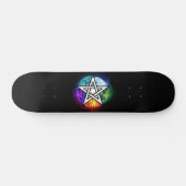 Wiccan pentagram persoonlijk skateboard (Horizontaal)