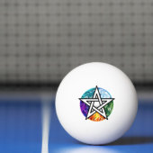 Wiccan pentagram pingpongbal (Net)