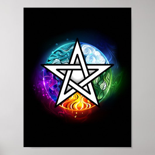 Wiccan pentagram poster (Voorkant)
