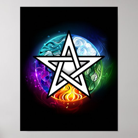 Wiccan pentagram poster (Voorkant)