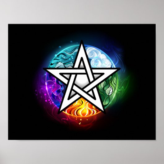 Wiccan pentagram poster (Voorkant)