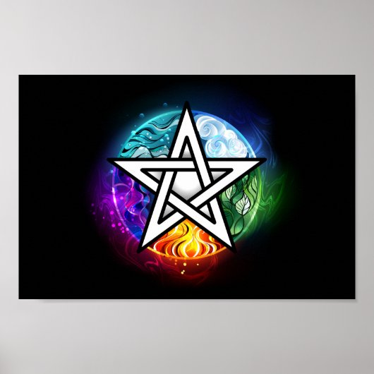 Wiccan pentagram poster (Voorkant)