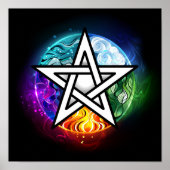 Wiccan pentagram poster (Voorkant)