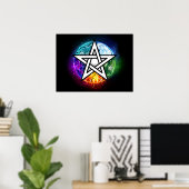 Wiccan pentagram poster (Thuiskantoor)