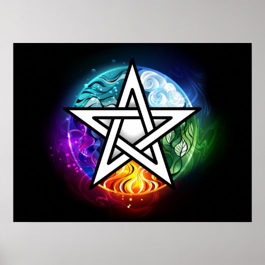 Wiccan pentagram poster (Voorkant)