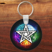 Wiccan pentagram sleutelhanger (Voorkant)