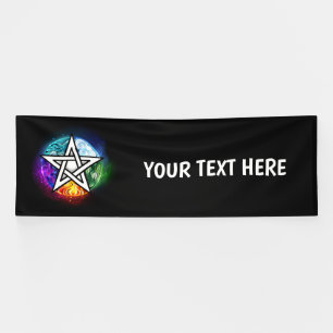 Wiccan pentagram spandoek
