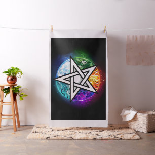 Wiccan pentagram stof