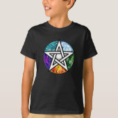 Wiccan pentagram t-shirt (Voorkant)