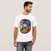 Wiccan Pentagram T-shirt (Voorkant volledig)