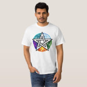 Wiccan pentagram t-shirt (Voorkant volledig)