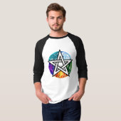 Wiccan pentagram t-shirt (Voorkant volledig)