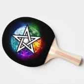 Wiccan pentagram tafeltennisbatje (Zijkant)