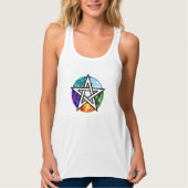 Wiccan pentagram tanktop (Voorkant)