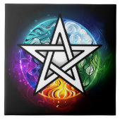 Wiccan pentagram tegeltje (Voorkant)