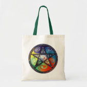 Wiccan Pentagram Tote Bag (Voorkant)