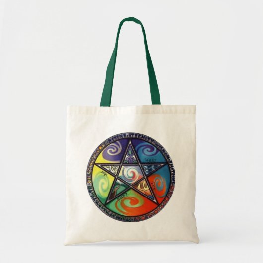 Wiccan Pentagram Tote Bag (Voorkant)