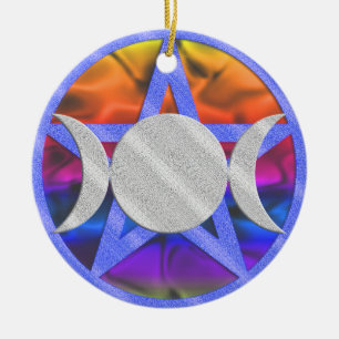 Wiccan Pentagram Triple Goddess Ornament