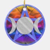 Wiccan Pentagram Triple Goddess Ornament (Achterkant)