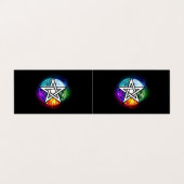 Wiccan pentagram visitekaartje (Buitenkant ongevouwen)