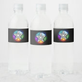 Wiccan pentagram waterfles etiket (Flessen)