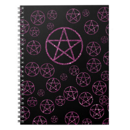 Wiccan Pink Pentacle Journal 80 met uitgelijnde pa Notitieboek