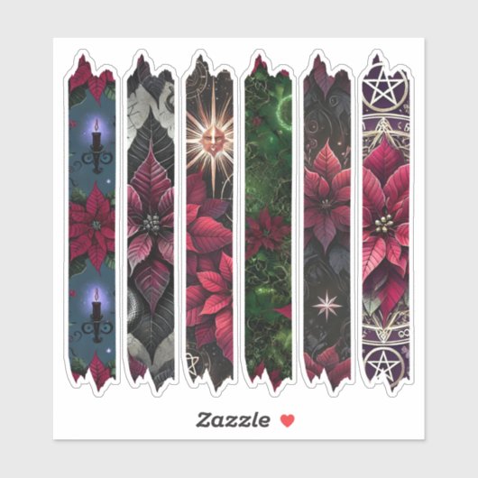 Wiccan Poinsettia Washi Tape Planner Stickers (Vel)