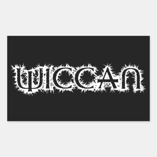 Wiccan Rechthoekige Sticker (Voorkant)