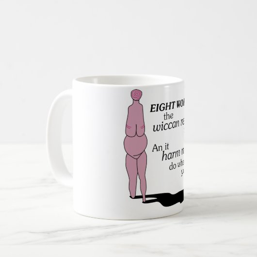 Wiccan Rede Ancient Goddess Koffiemok (Voorkant links)