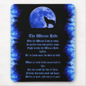 Wiccan Rede - Blue Flame Muismat (Voorkant)
