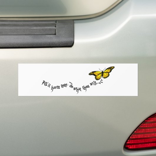 Wiccan rede bumpersticker (Op auto)