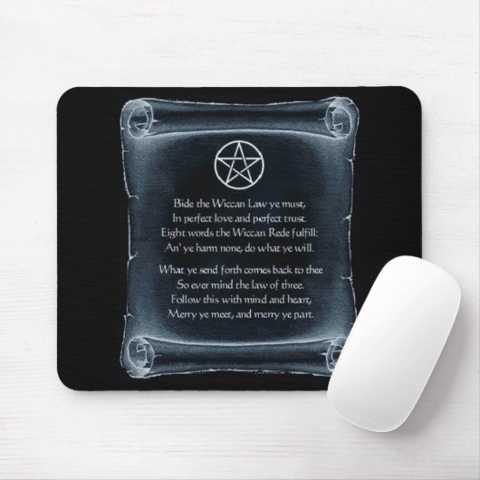 Wiccan Rede Mousepad Muismat (Met muis)